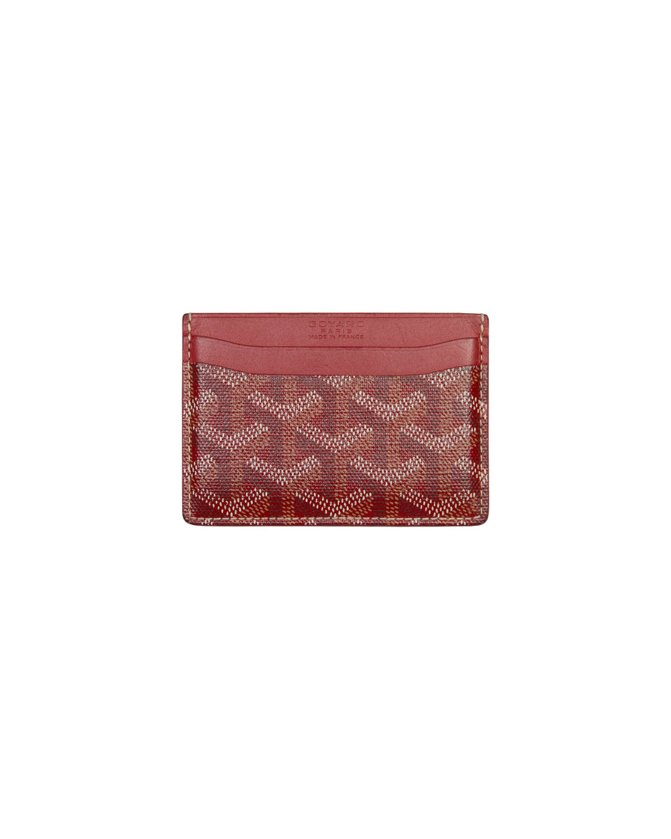 GOYARD Goyardine Saint Sulpice Card Holder Red 673511