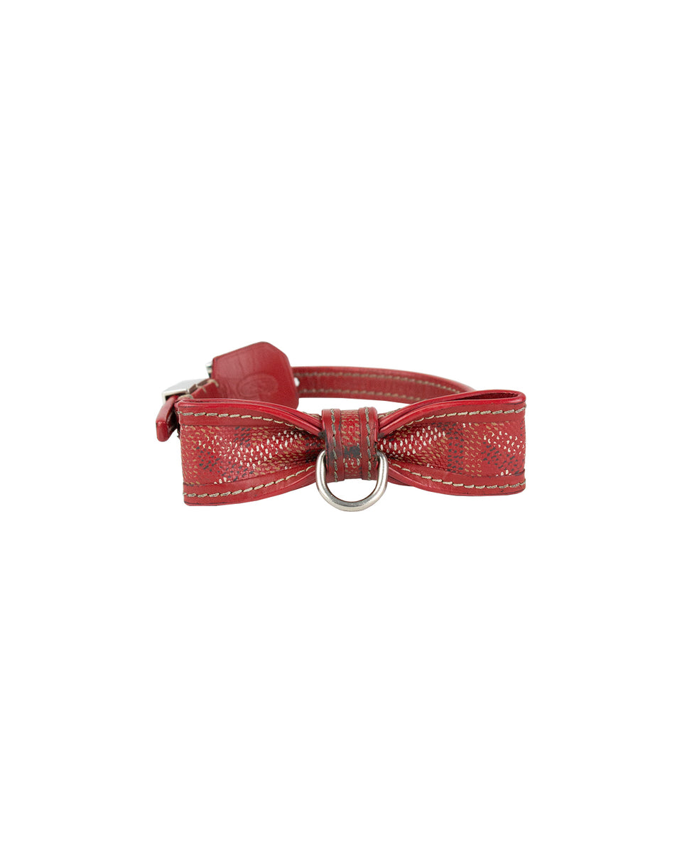 PetPara - Pre-order Goyard Dog collar with a cute ribbon