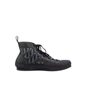 Load image into Gallery viewer, Dior B23 High Top Sneakers Black Canvas Size 45 Left Inside 