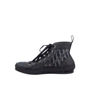Load image into Gallery viewer, Dior B23 High Top Sneakers Black Canvas Size 45 Right Inside 