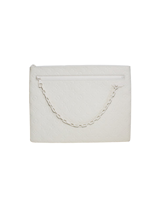 Louis Vuitton A4 White Pouch By Virgil Abloh 