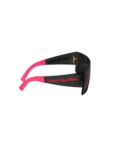 Louis Vuitton Stephen Sprouse Neon Pink Graffiti Sunglasses Side View