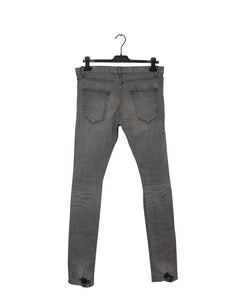 Saint Laurent Grey Knee Blow Out Denim Back