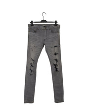 Load image into Gallery viewer, Saint Laurent Grey Knee Blow Out Denim 