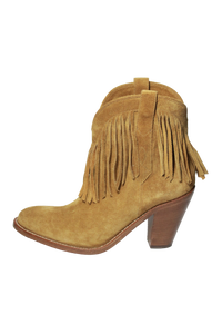 Saint Laurent Womens Fringed Boots Left