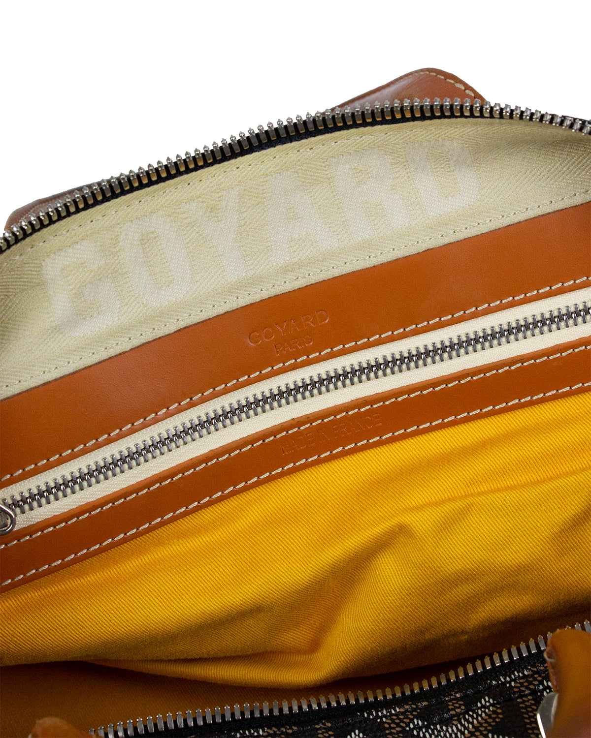 Brand New Goyard Leather Strap Duffle Bag Adjustable Crossbody Croisiere-  YELLOW