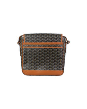 Load image into Gallery viewer, Goyard Grand Bleu MM Black and Brown Messenger Bag Back