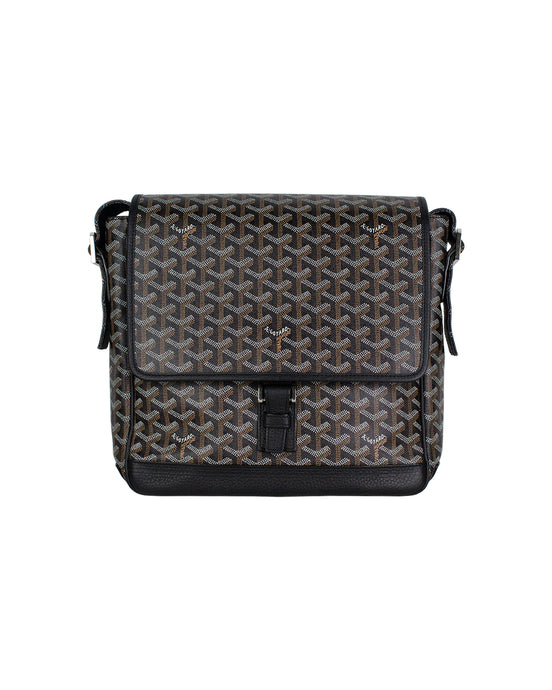 Goyard Grand Bleu MM Black Pebbled Leather Bag