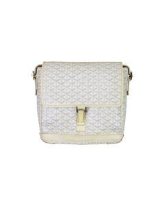 Goyard Grand Bleu MM White Side Bag  