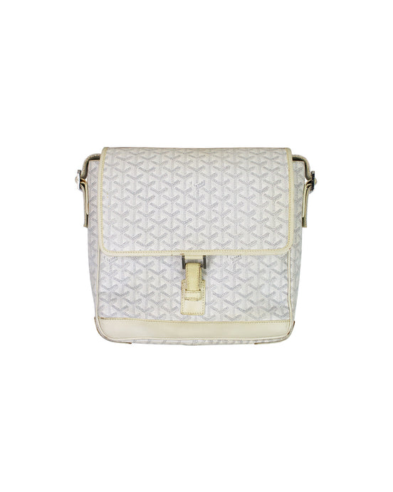 Goyard Grand Bleu MM White Side Bag  