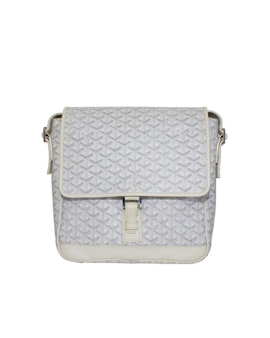 goyard grand bleu white MM front 