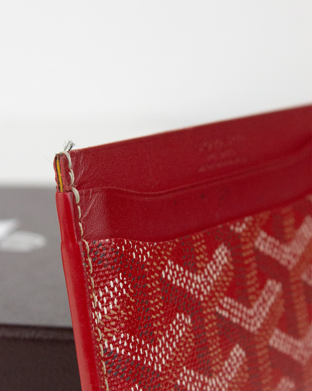 Pre-owned Goyard Saint Sulpice Card Holder Ine Red