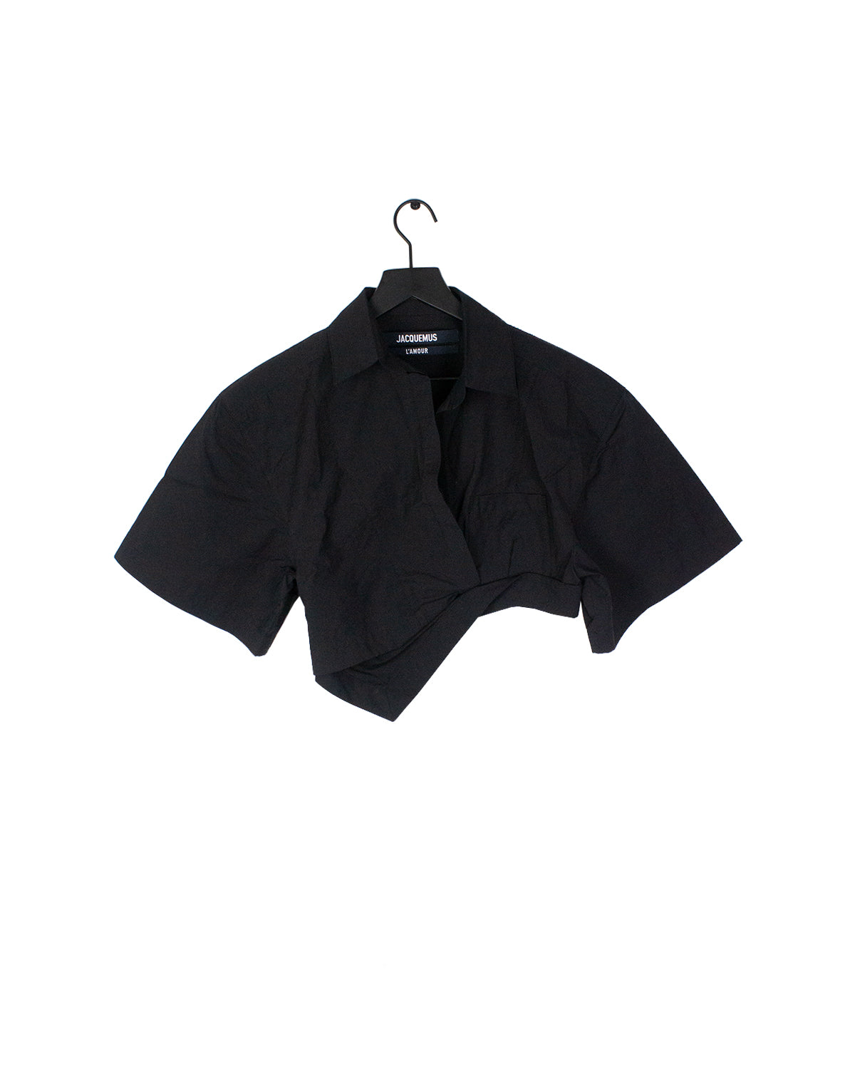 jacquemus black la chemise capri short sleeve shirt front Coachella Outfit Inspo
