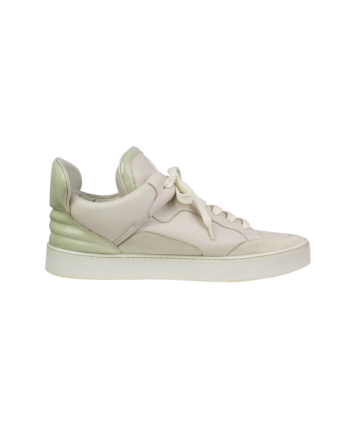 LOUIS VUITTON X KANYE WEST Calfskin Suede Don Sneakers 8.5 Cream 1089171