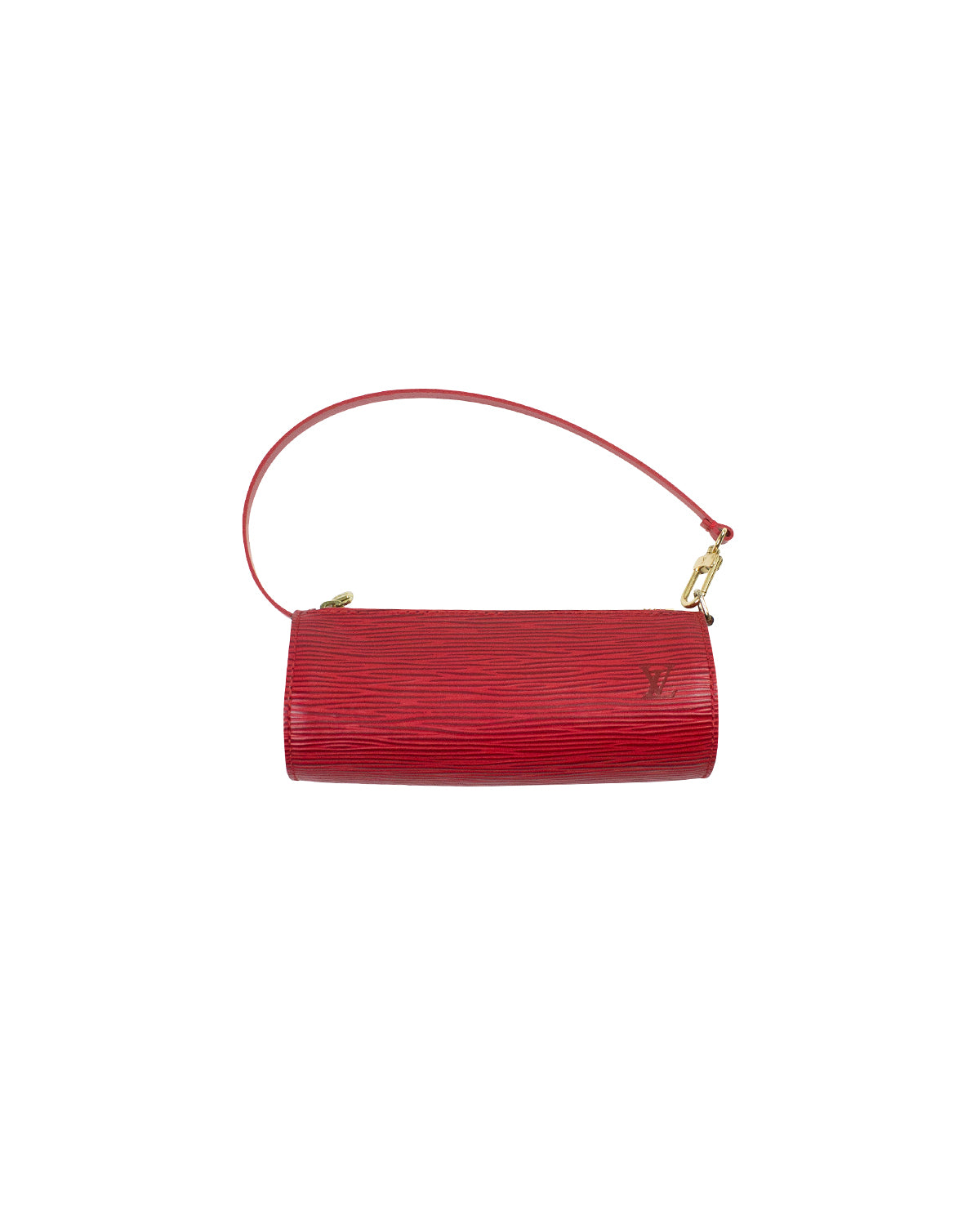 Authentic Louis Vuitton Epi Leather Soufflot Barrel Bag w Mini Bag Red