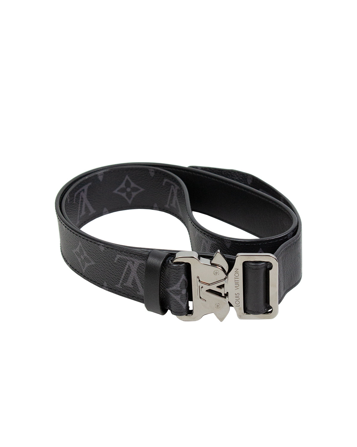 Louis Vuitton Black Leather Tilt Monogram Belt 44/90, myGemma