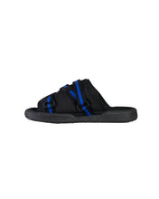 Load image into Gallery viewer, Visvim Christo Black and Blue Stripe Sandals Right Side